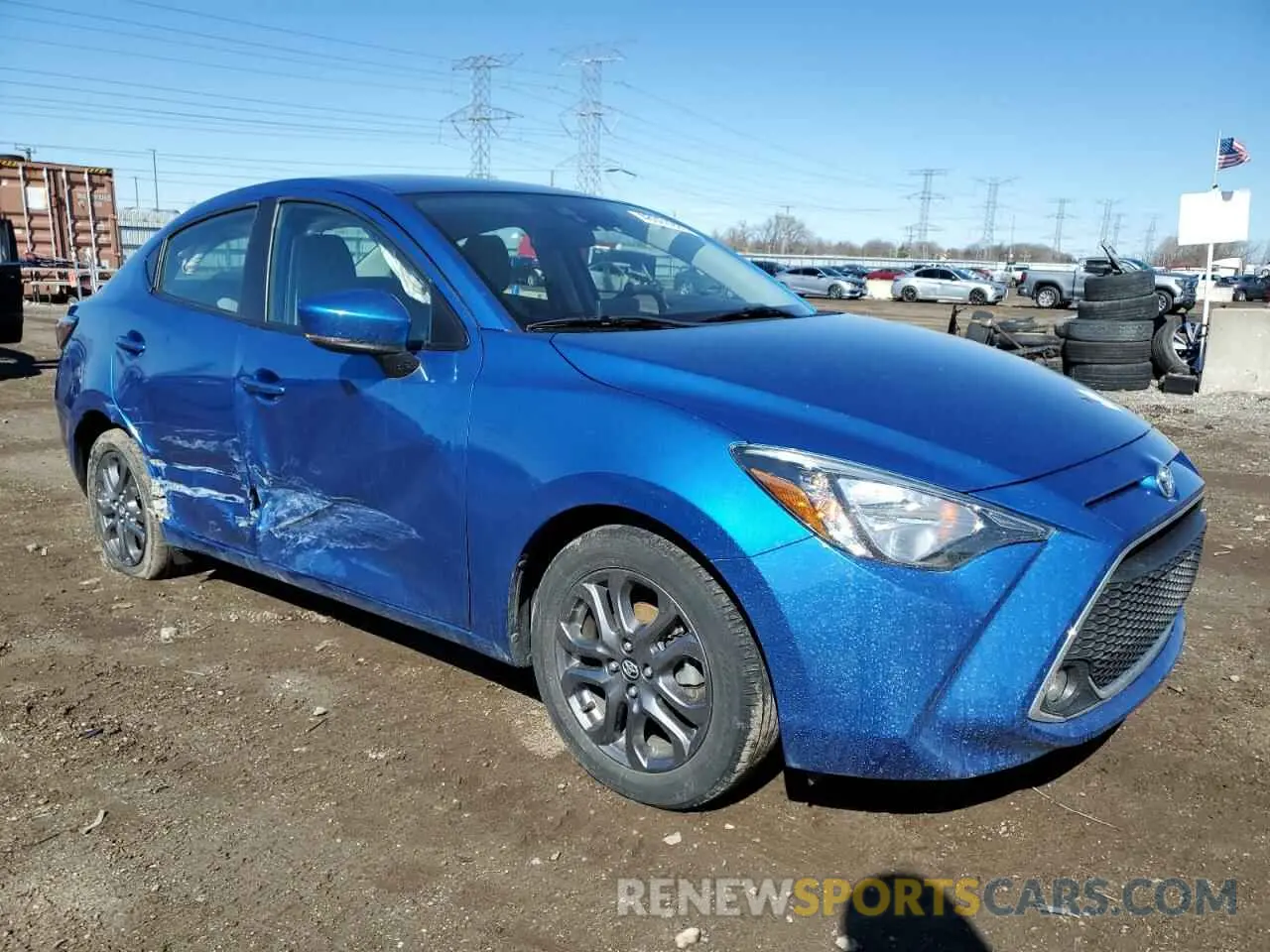4 fotografías del automóvil dañado 3MYDLBYV1KY523199 TOYOTA YARIS 2019