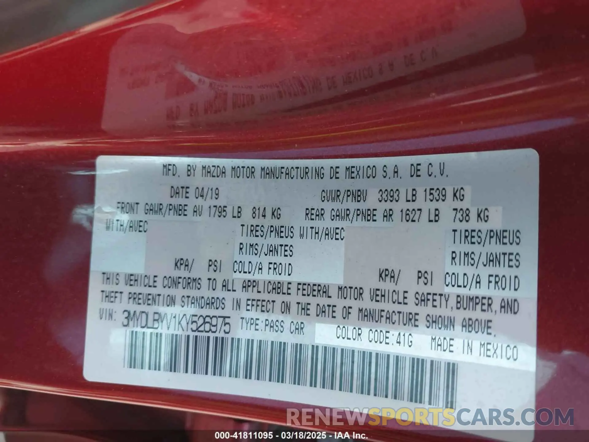 9 fotografías del automóvil dañado 3MYDLBYV1KY526975 TOYOTA YARIS 2019