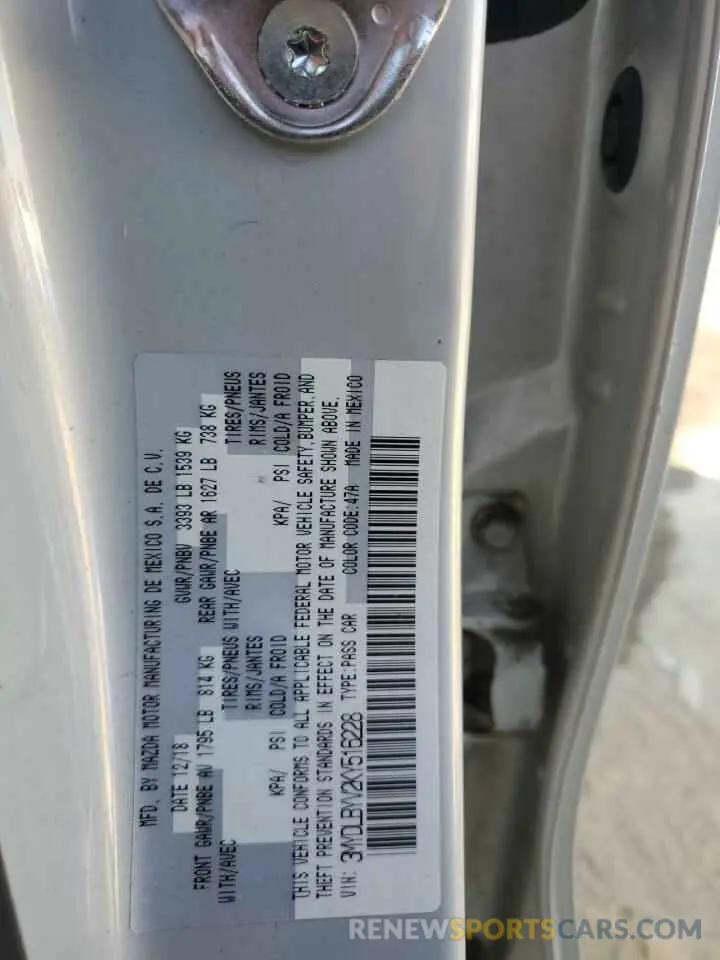 10 fotografías del automóvil dañado 3MYDLBYV2KY516228 TOYOTA YARIS 2019