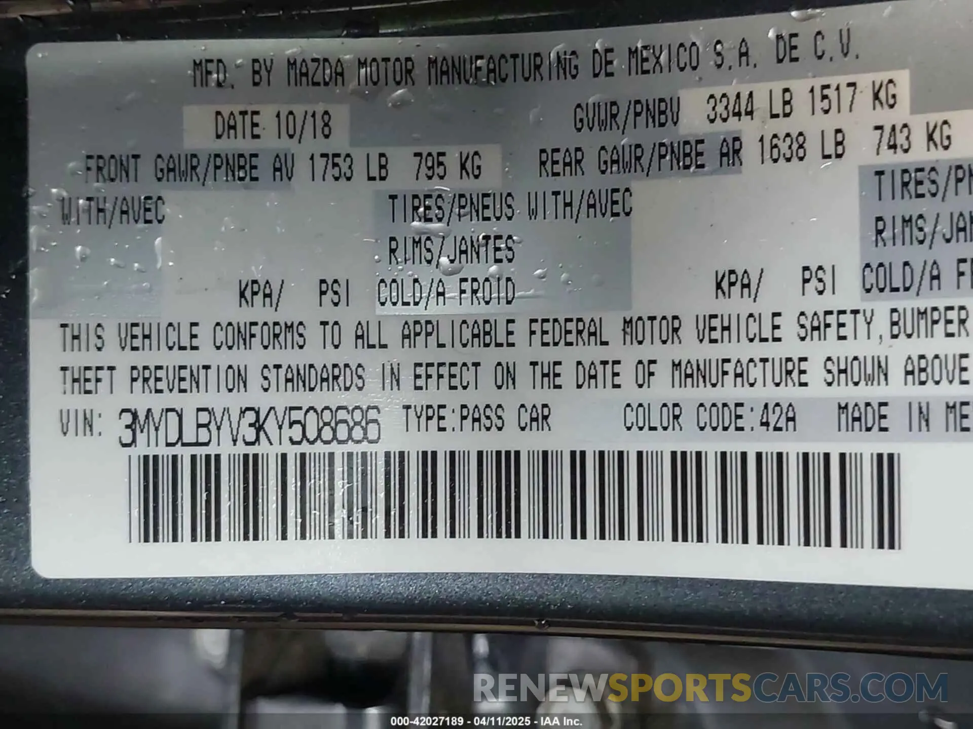 9 fotografías del automóvil dañado 3MYDLBYV3KY508686 TOYOTA YARIS 2019