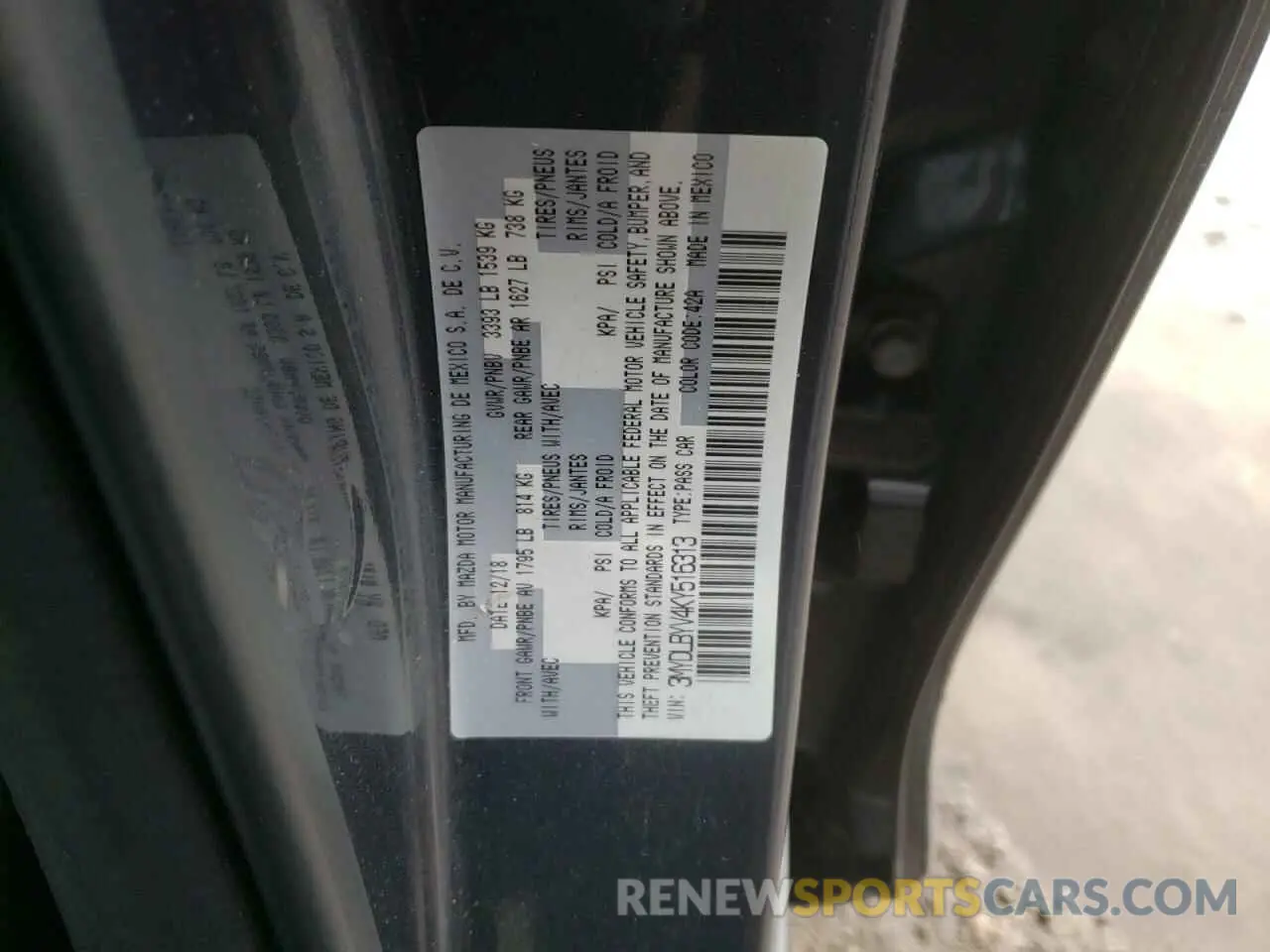 10 fotografías del automóvil dañado 3MYDLBYV4KY516313 TOYOTA YARIS 2019