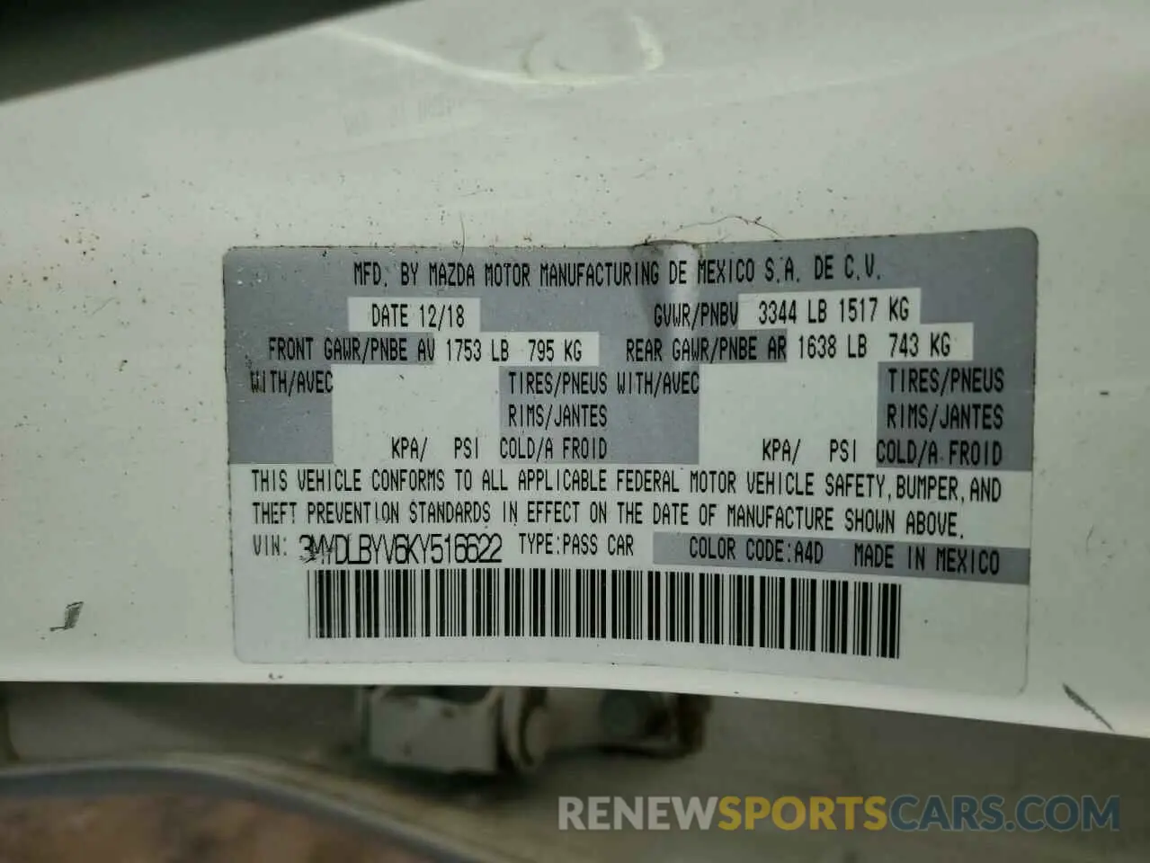12 fotografías del automóvil dañado 3MYDLBYV6KY516622 TOYOTA YARIS 2019