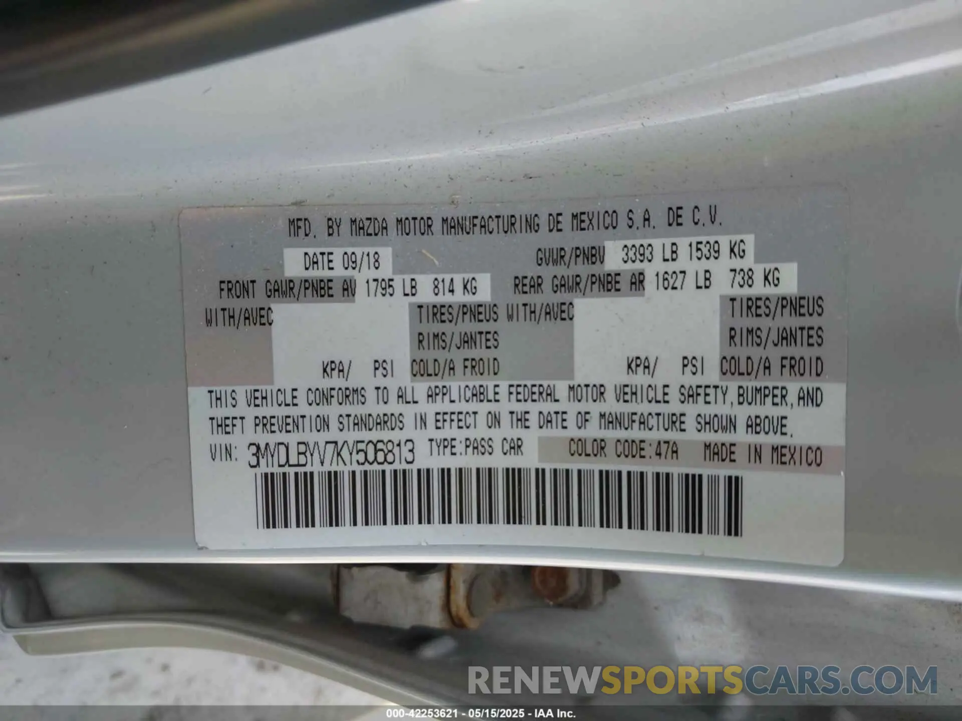 9 fotografías del automóvil dañado 3MYDLBYV7KY506813 TOYOTA YARIS 2019