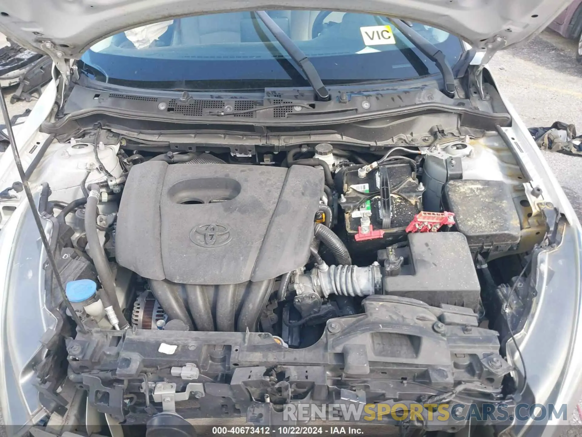 10 fotografías del automóvil dañado 3MYDLBYV8KY527931 TOYOTA YARIS 2019