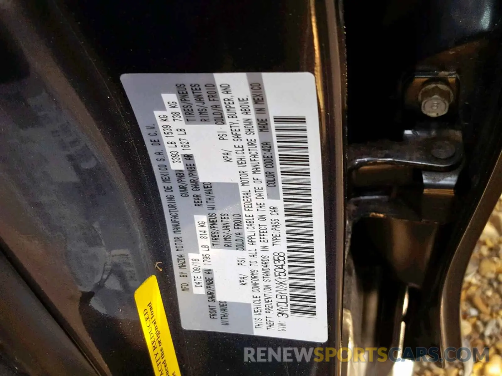 10 fotografías del automóvil dañado 3MYDLBYVXKY504358 TOYOTA YARIS 2019