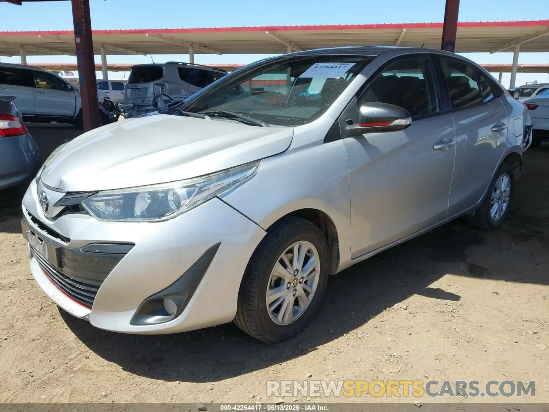 2 fotografías del automóvil dañado MR2B29F39K1143298 TOYOTA YARIS 2019