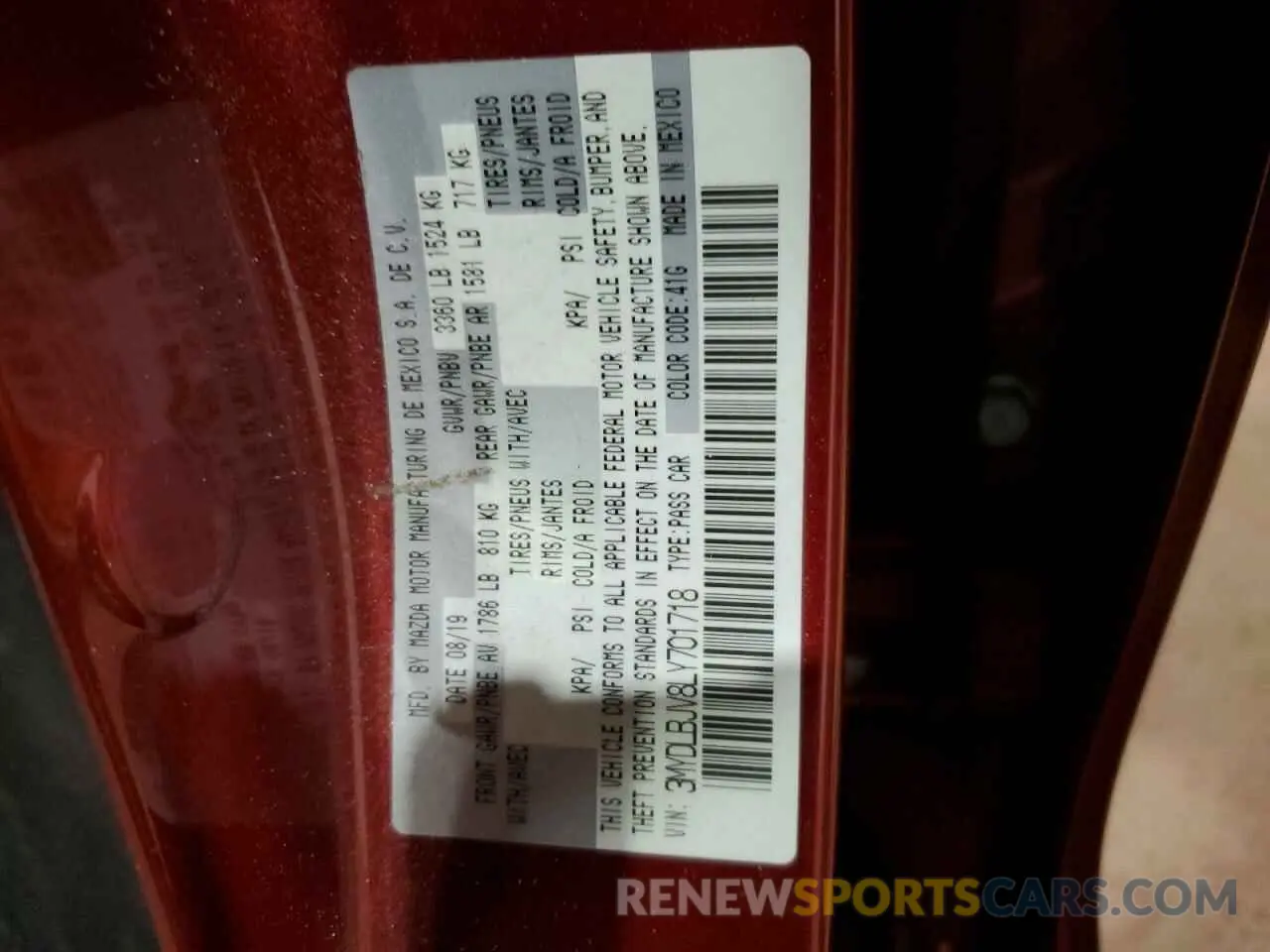 12 fotografías del automóvil dañado 3MYDLBJV8LY701718 TOYOTA YARIS 2020