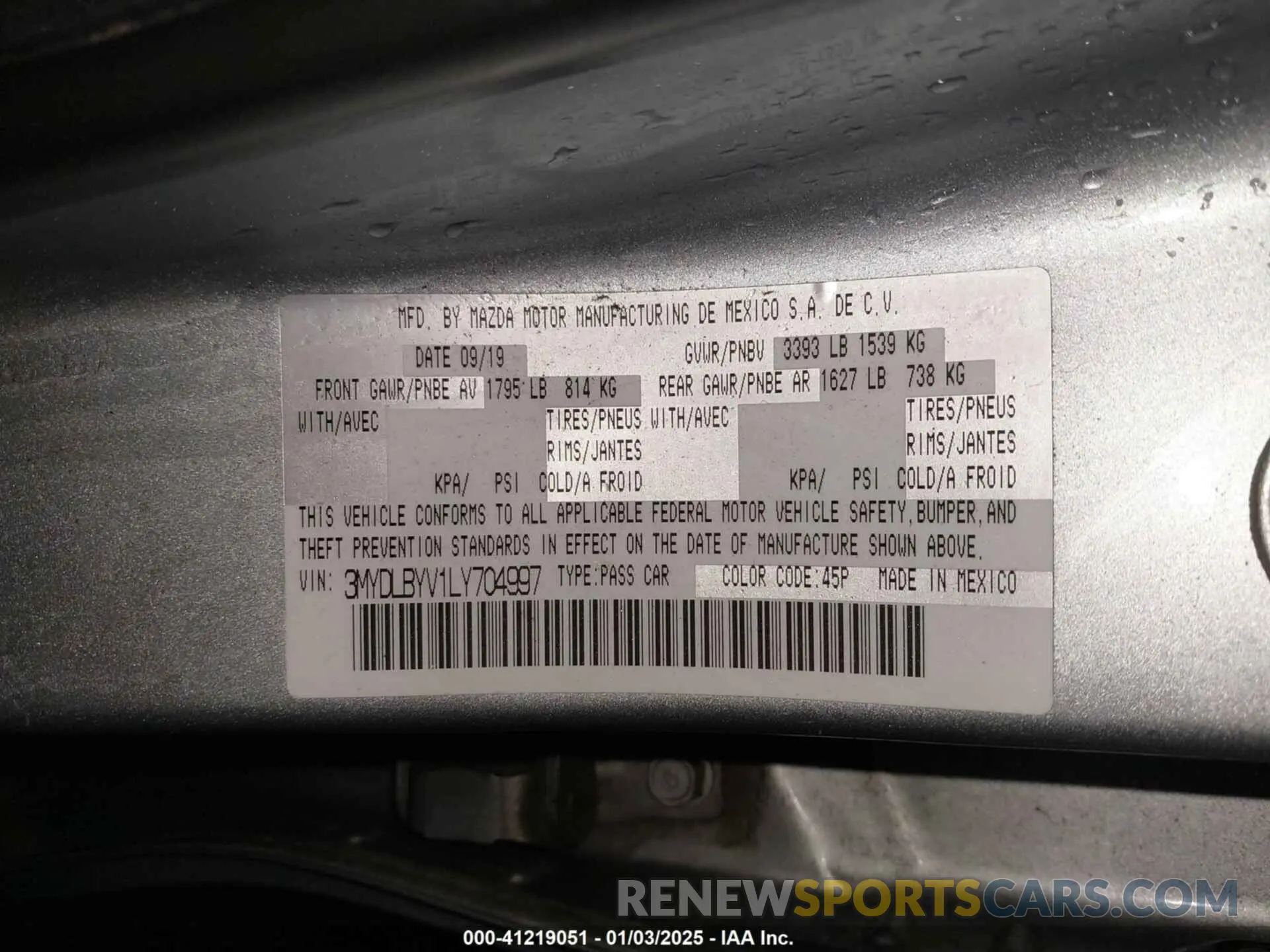 9 fotografías del automóvil dañado 3MYDLBYV1LY704997 TOYOTA YARIS 2020