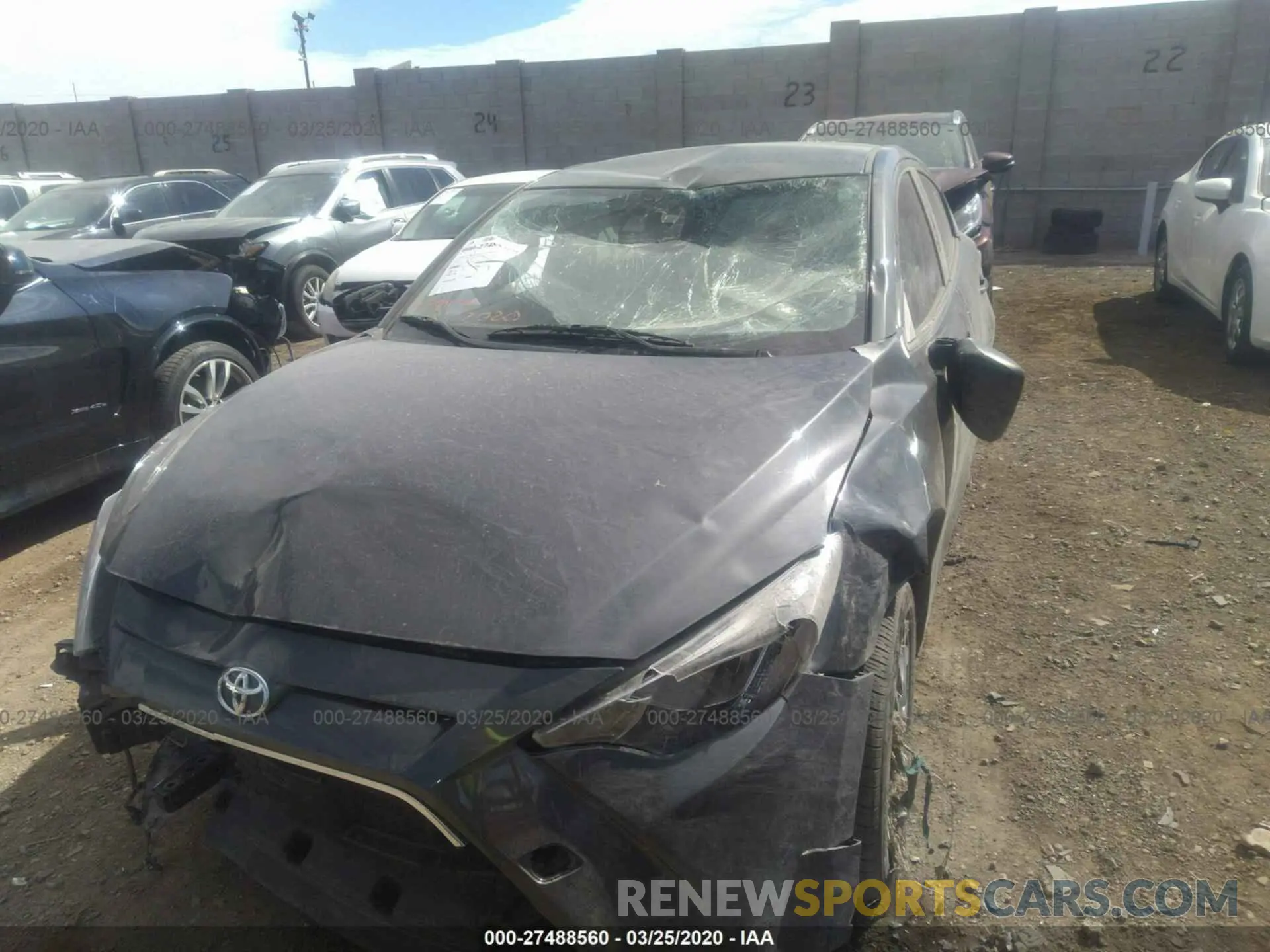 6 fotografías del automóvil dañado 3MYDLBYVXLY708384 TOYOTA YARIS 2020
