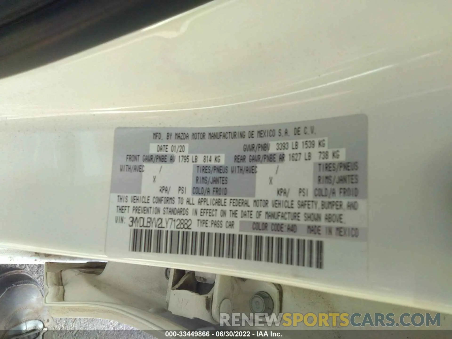 9 fotografías del automóvil dañado 3MYDLBYV2LY712882 TOYOTA YARIS SEDAN 2020