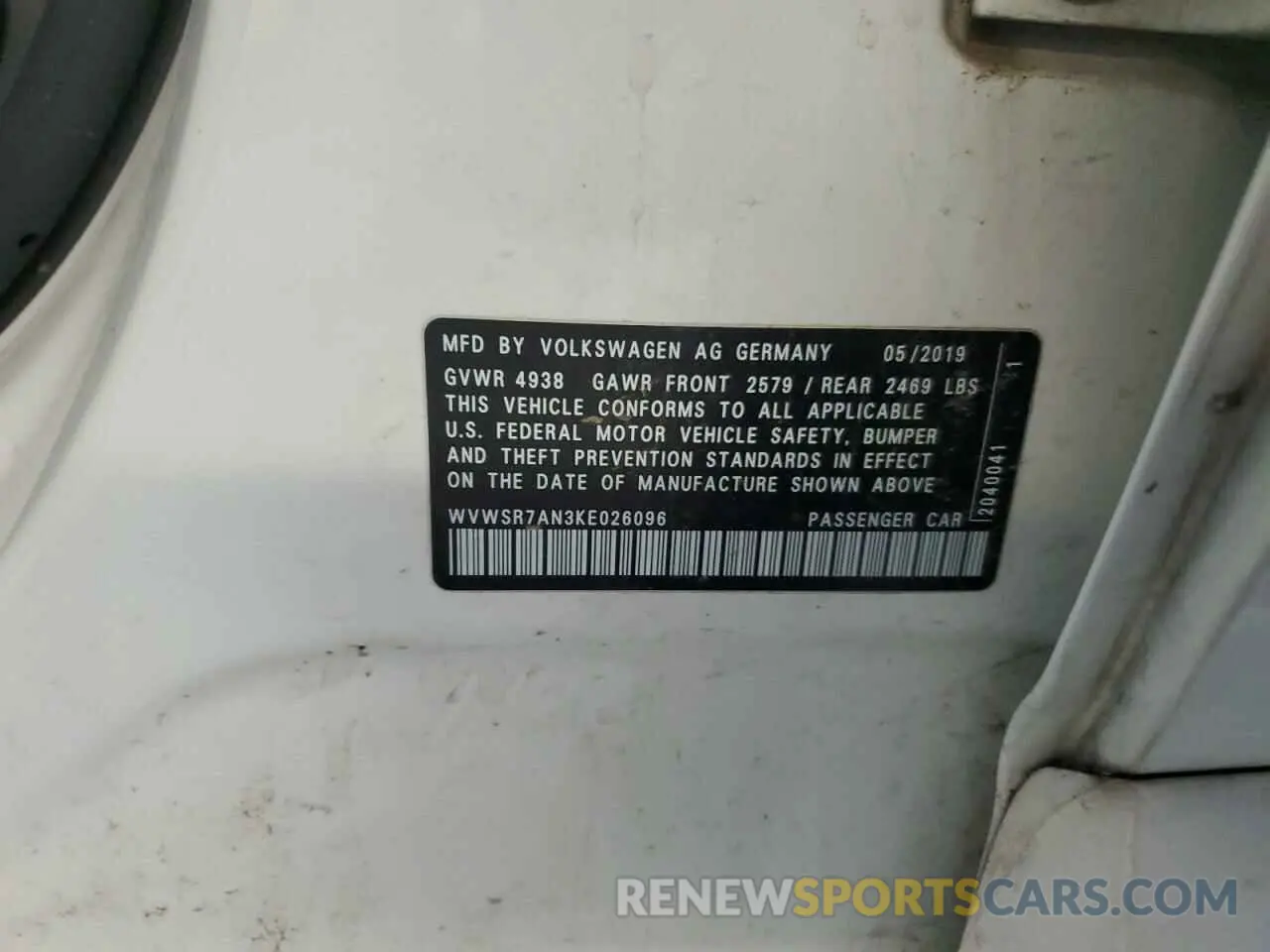 12 fotografías del automóvil dañado WVWSR7AN3KE026096 VOLKSWAGEN ARTEON 2019