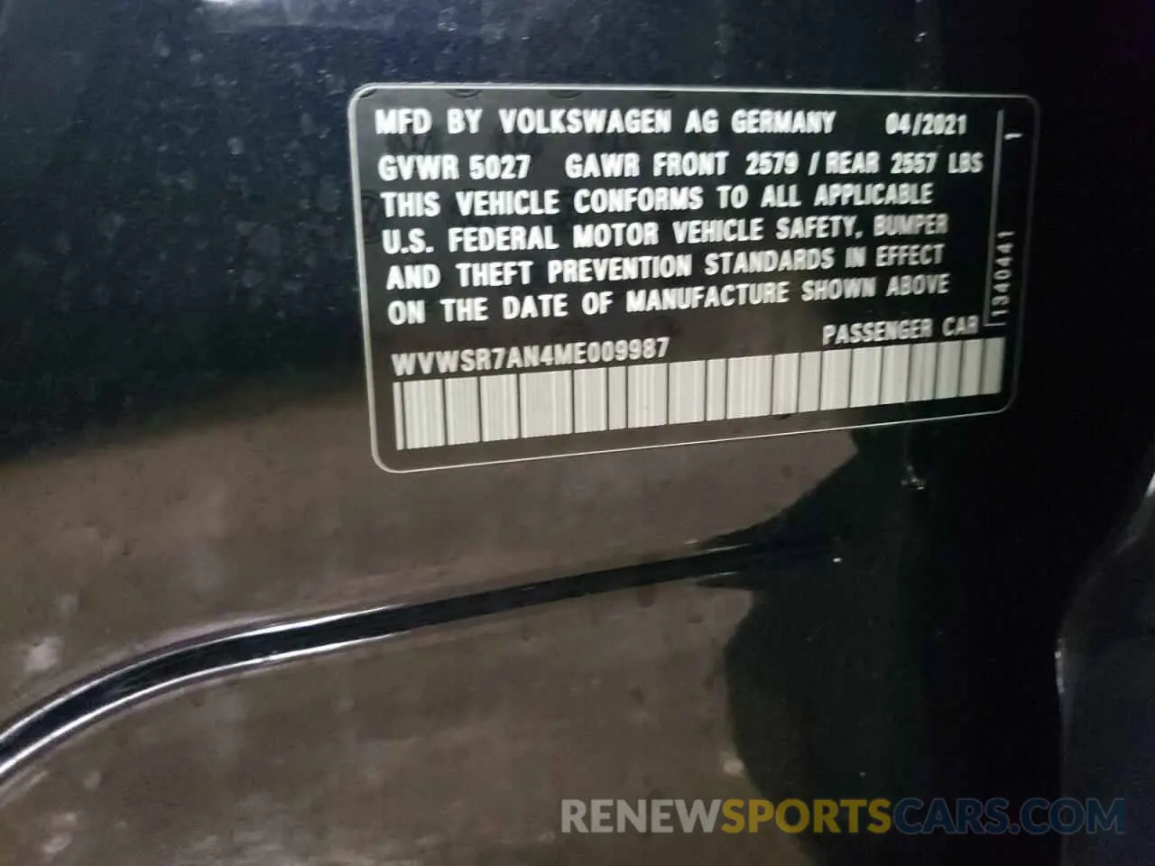 12 fotografías del automóvil dañado WVWSR7AN4ME009987 VOLKSWAGEN ARTEON 2021
