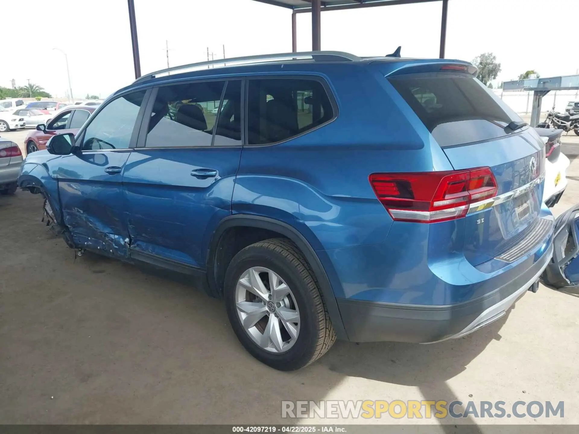 3 fotografías del automóvil dañado 1V2DR2CA7KC516363 VOLKSWAGEN ATLAS 2019