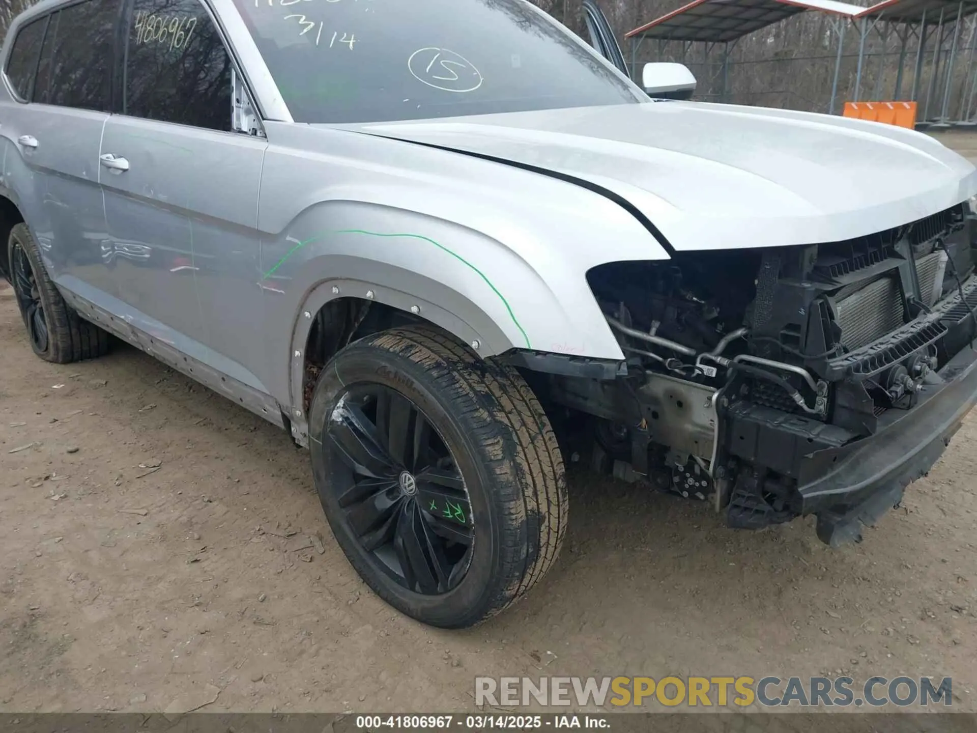 6 fotografías del automóvil dañado 1V2NR2CA5KC507911 VOLKSWAGEN ATLAS 2019