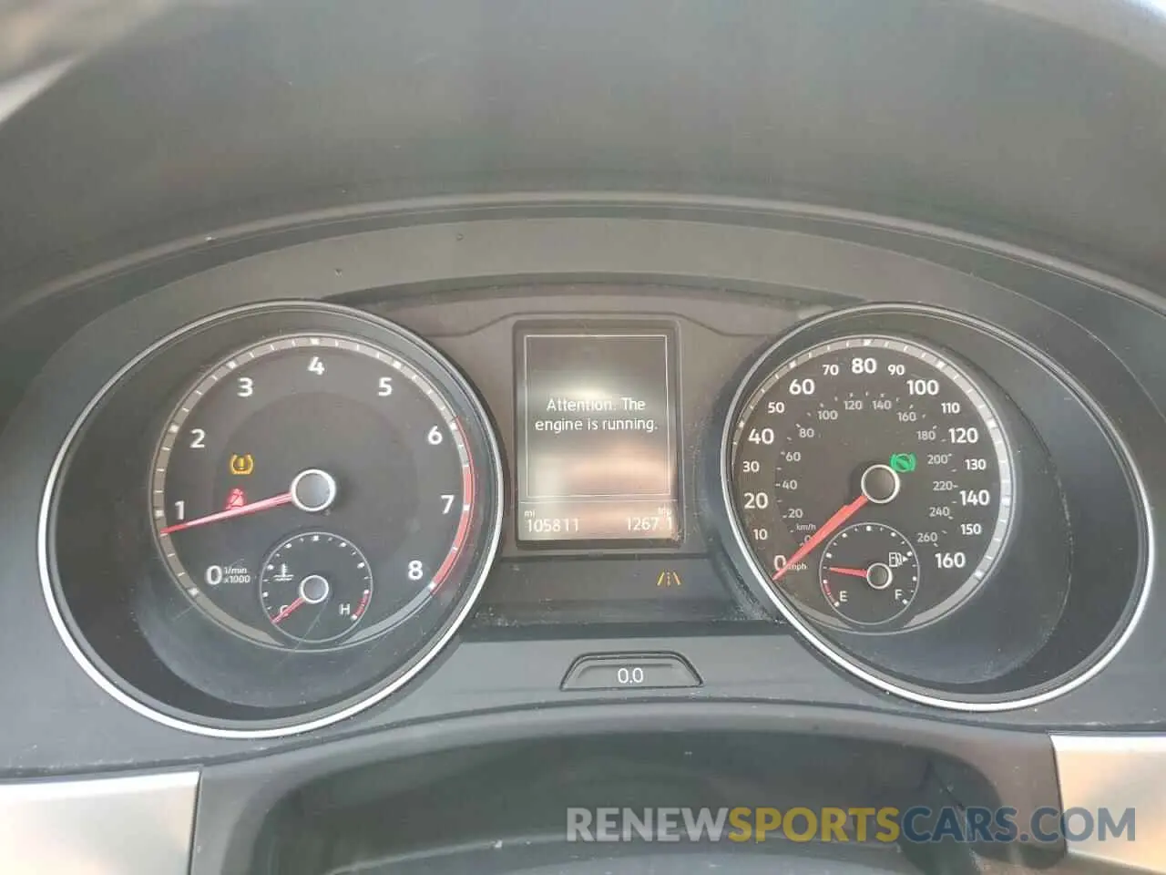 9 fotografías del automóvil dañado 1V2UR2CA1KC510302 VOLKSWAGEN ATLAS 2019
