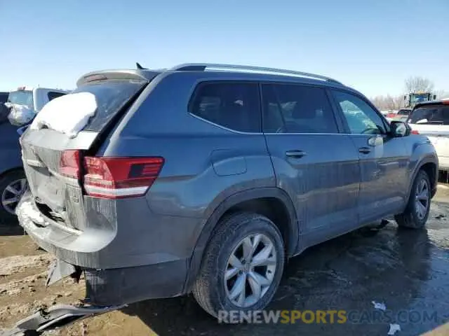 3 fotografías del automóvil dañado 1V2UR2CA1KC558768 VOLKSWAGEN ATLAS 2019