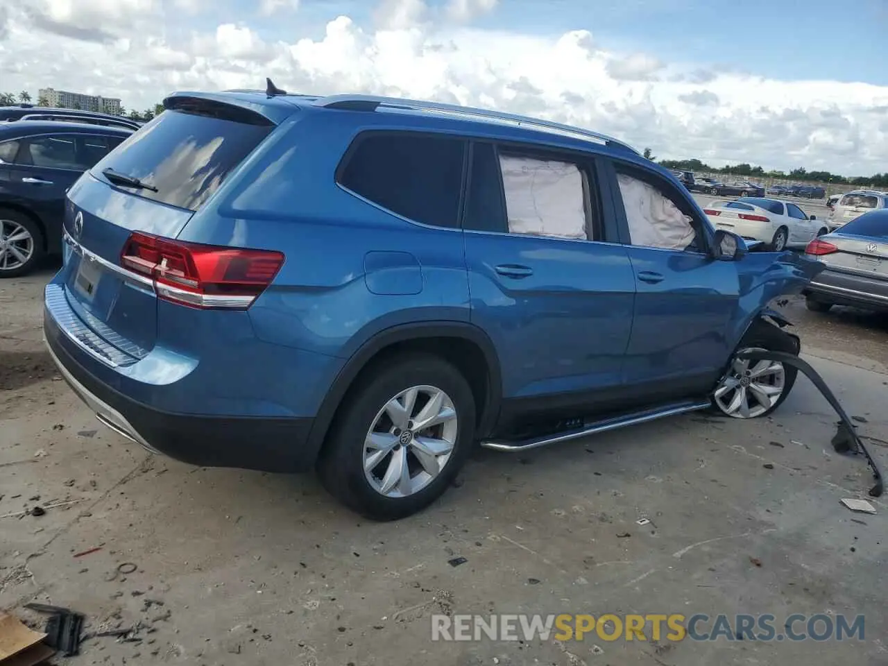 3 fotografías del automóvil dañado 1V2WP2CA0KC590674 VOLKSWAGEN ATLAS 2019