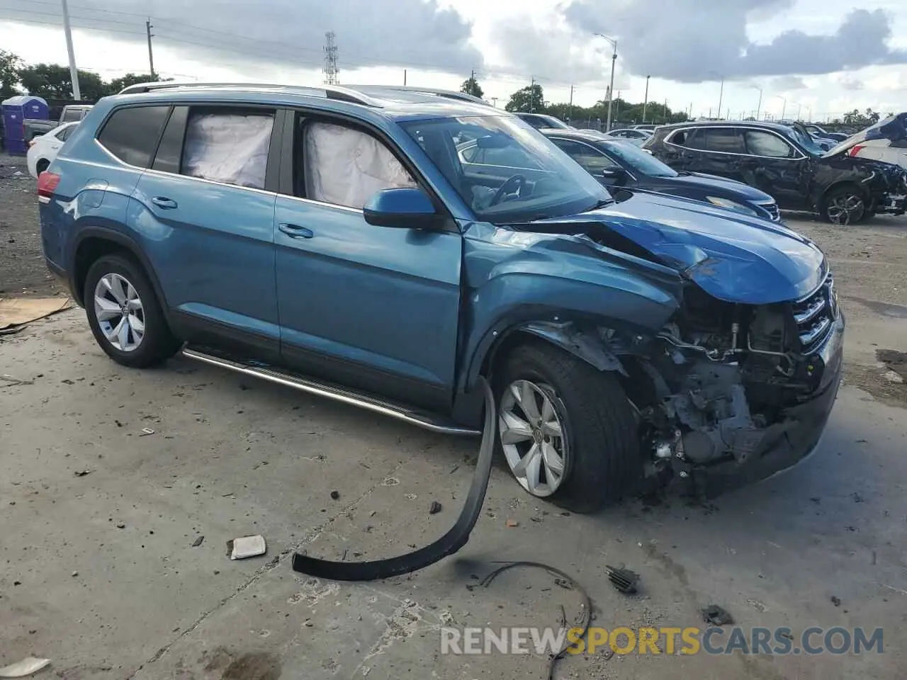 4 fotografías del automóvil dañado 1V2WP2CA0KC590674 VOLKSWAGEN ATLAS 2019
