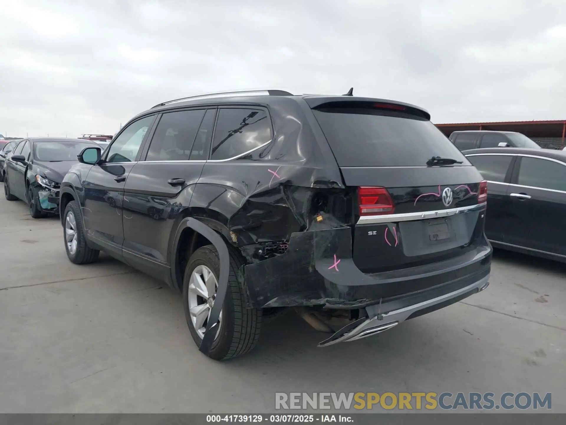 3 fotografías del automóvil dañado 1V2WR2CA1KC560593 VOLKSWAGEN ATLAS 2019