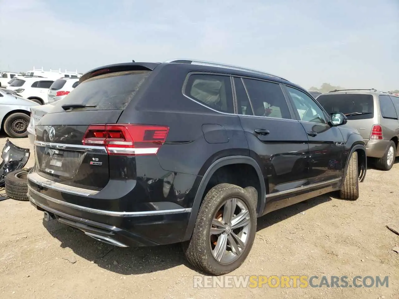 3 fotografías del automóvil dañado 1V2XR2CA8KC591411 VOLKSWAGEN ATLAS 2019
