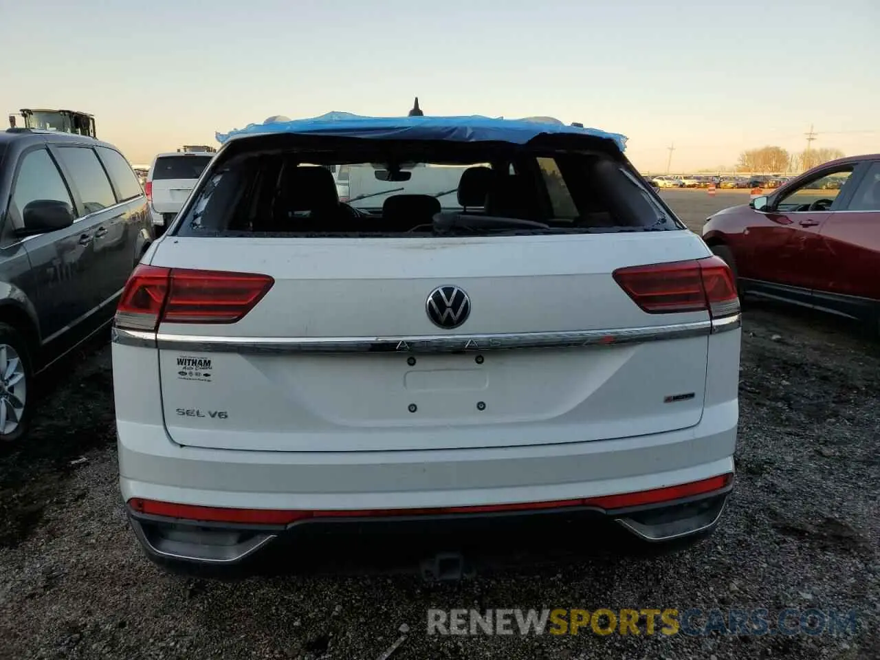 6 fotografías del automóvil dañado 1V2BE2CA5MC219484 VOLKSWAGEN ATLAS 2021