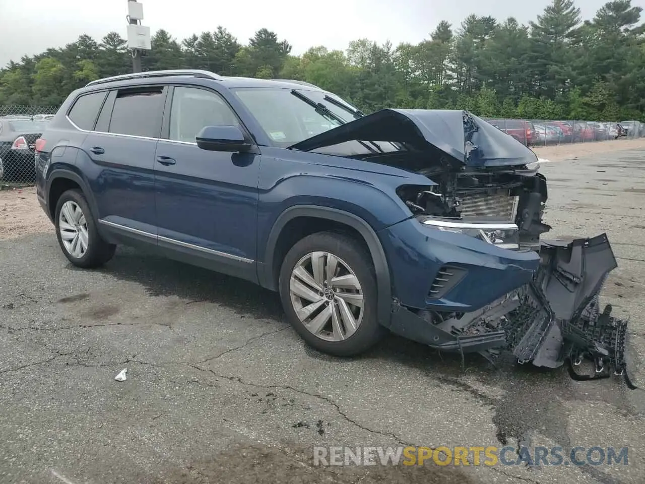 4 fotografías del automóvil dañado 1V2BP2CAXMC566223 VOLKSWAGEN ATLAS 2021