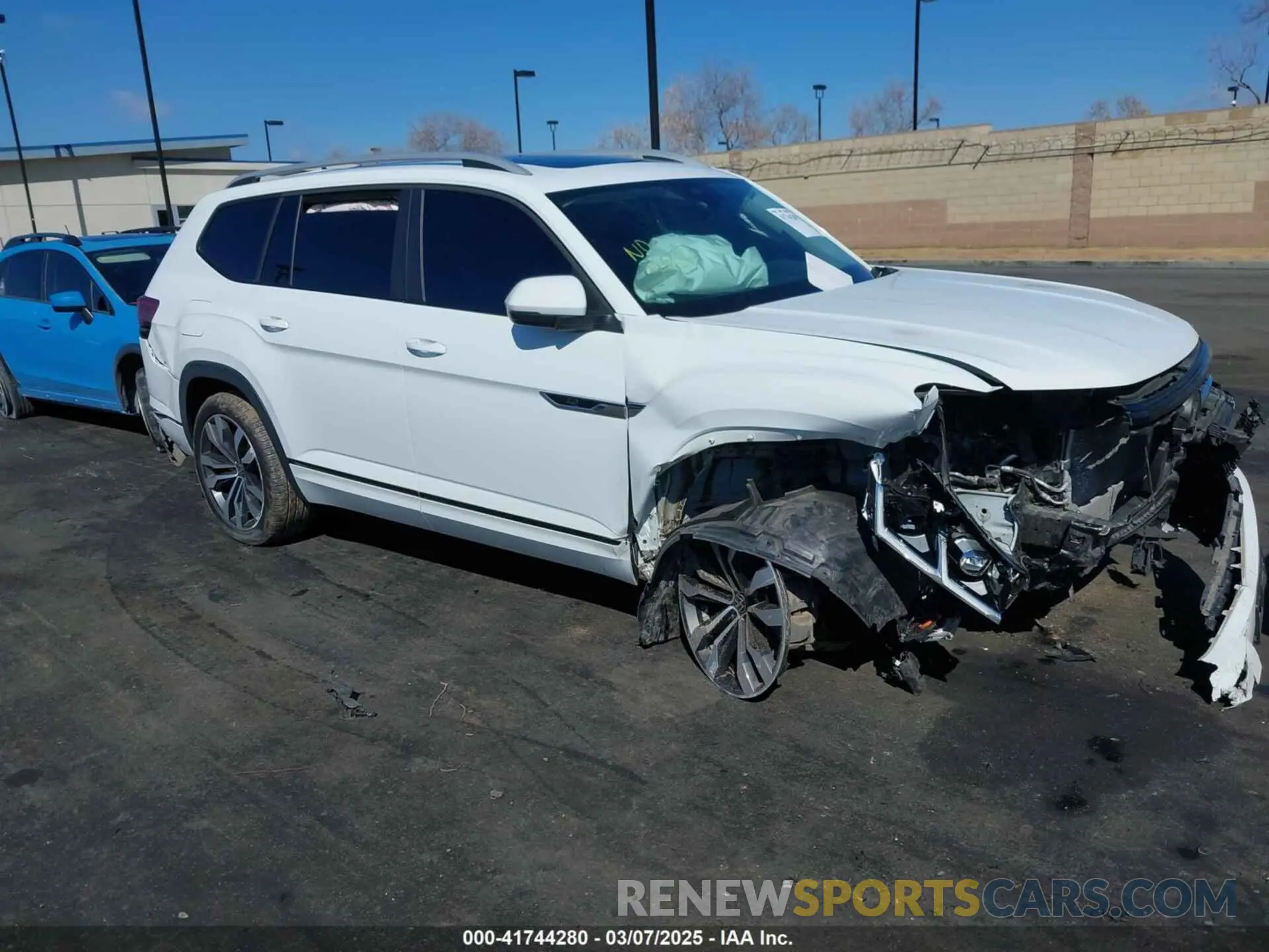 1 fotografías del automóvil dañado 1V2CR2CA8MC551444 VOLKSWAGEN ATLAS 2021