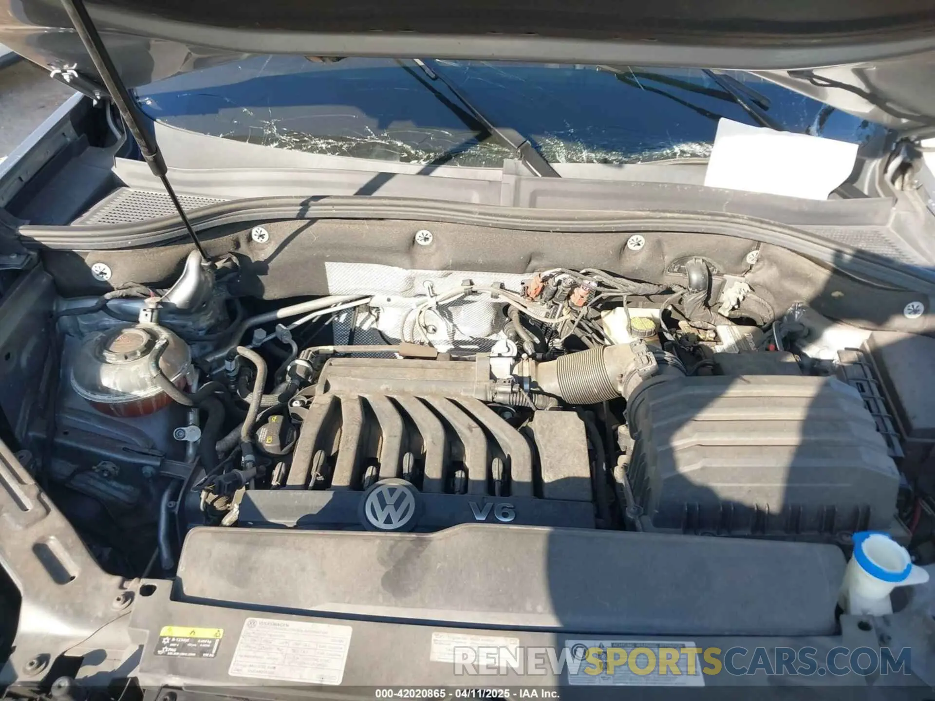 10 fotografías del automóvil dañado 1V2ER2CA4MC503786 VOLKSWAGEN ATLAS 2021
