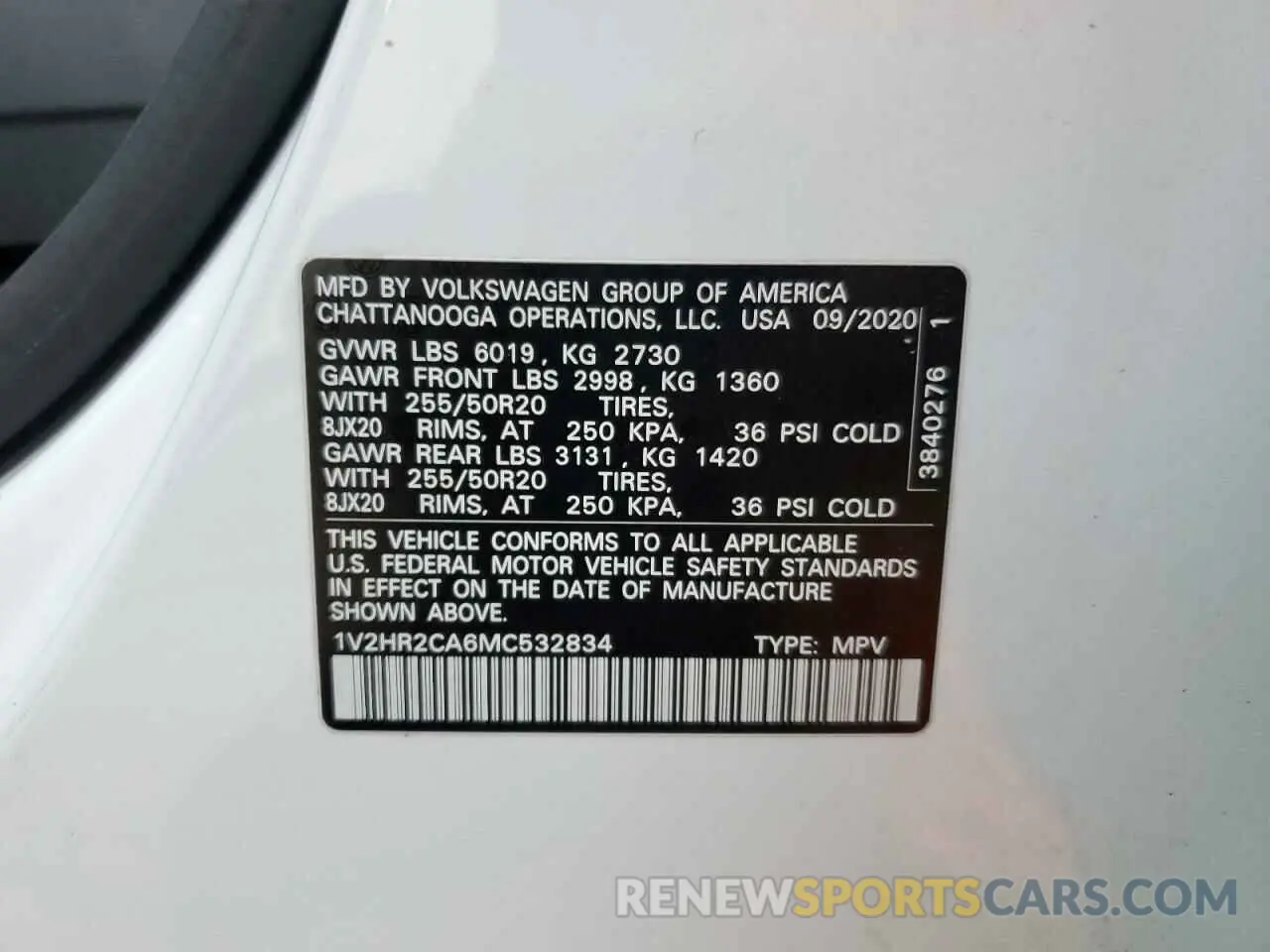 14 fotografías del automóvil dañado 1V2HR2CA6MC532834 VOLKSWAGEN ATLAS 2021