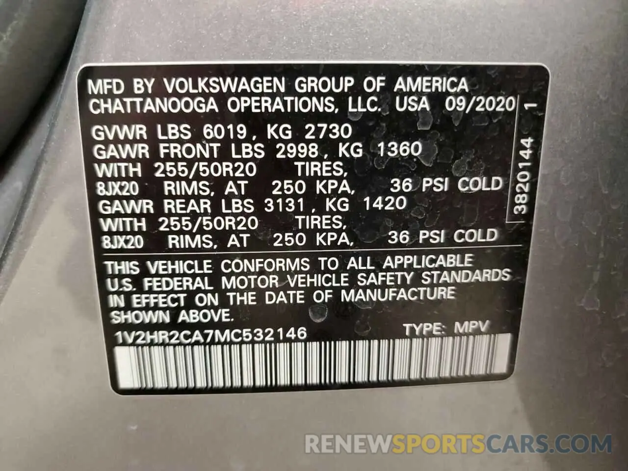 13 fotografías del automóvil dañado 1V2HR2CA7MC532146 VOLKSWAGEN ATLAS 2021