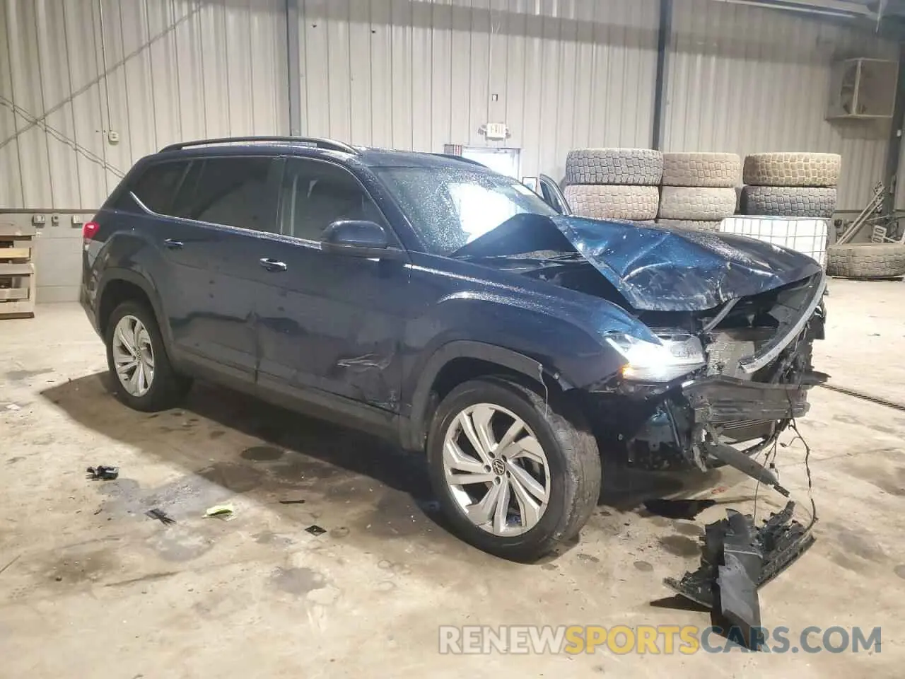 4 fotografías del automóvil dañado 1V2HR2CA7MC554860 VOLKSWAGEN ATLAS 2021