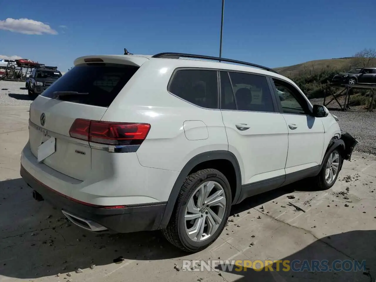 3 fotografías del automóvil dañado 1V2HR2CA9MC566296 VOLKSWAGEN ATLAS 2021