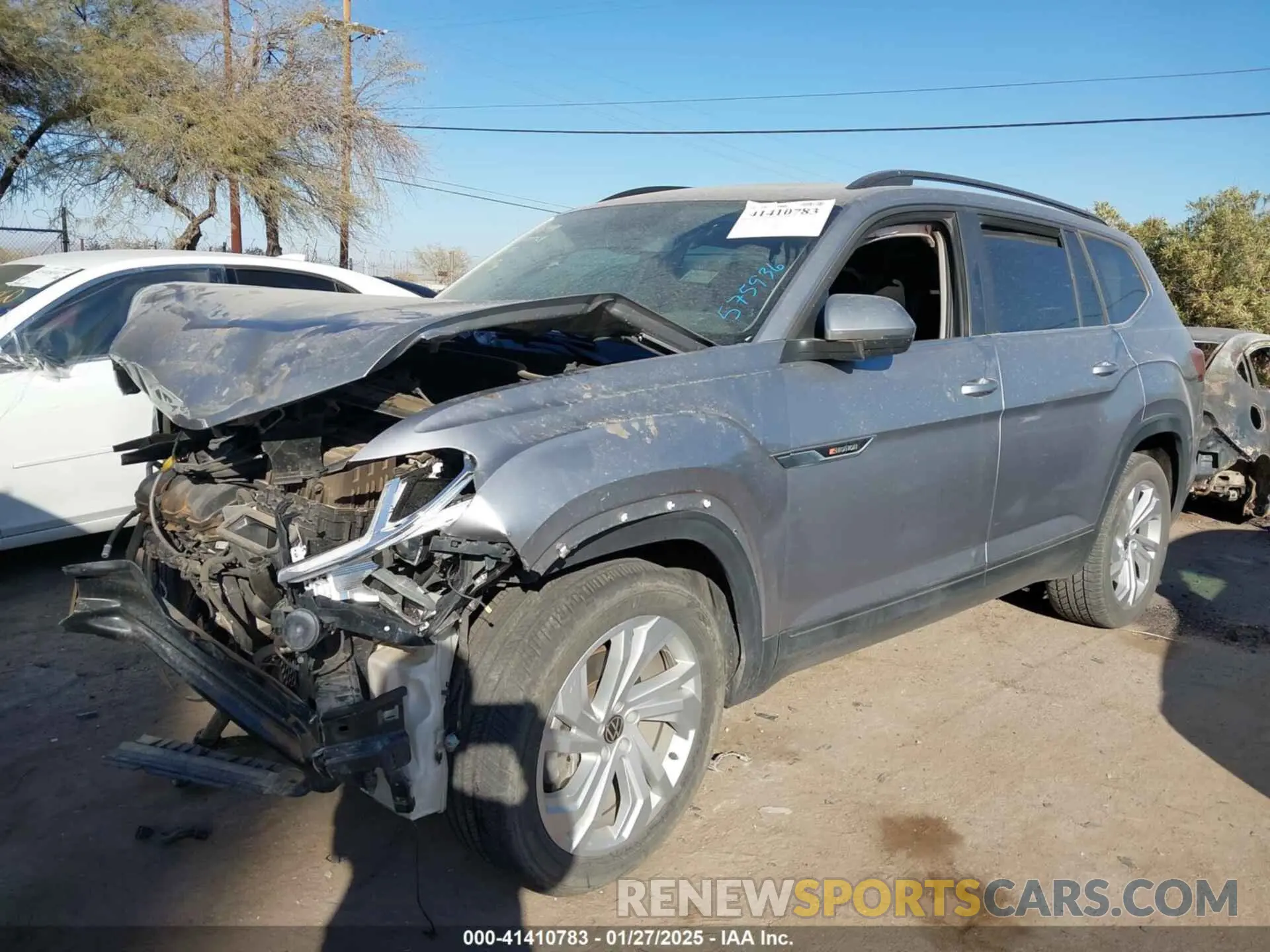 6 fotografías del automóvil dañado 1V2KR2CA1MC575936 VOLKSWAGEN ATLAS 2021
