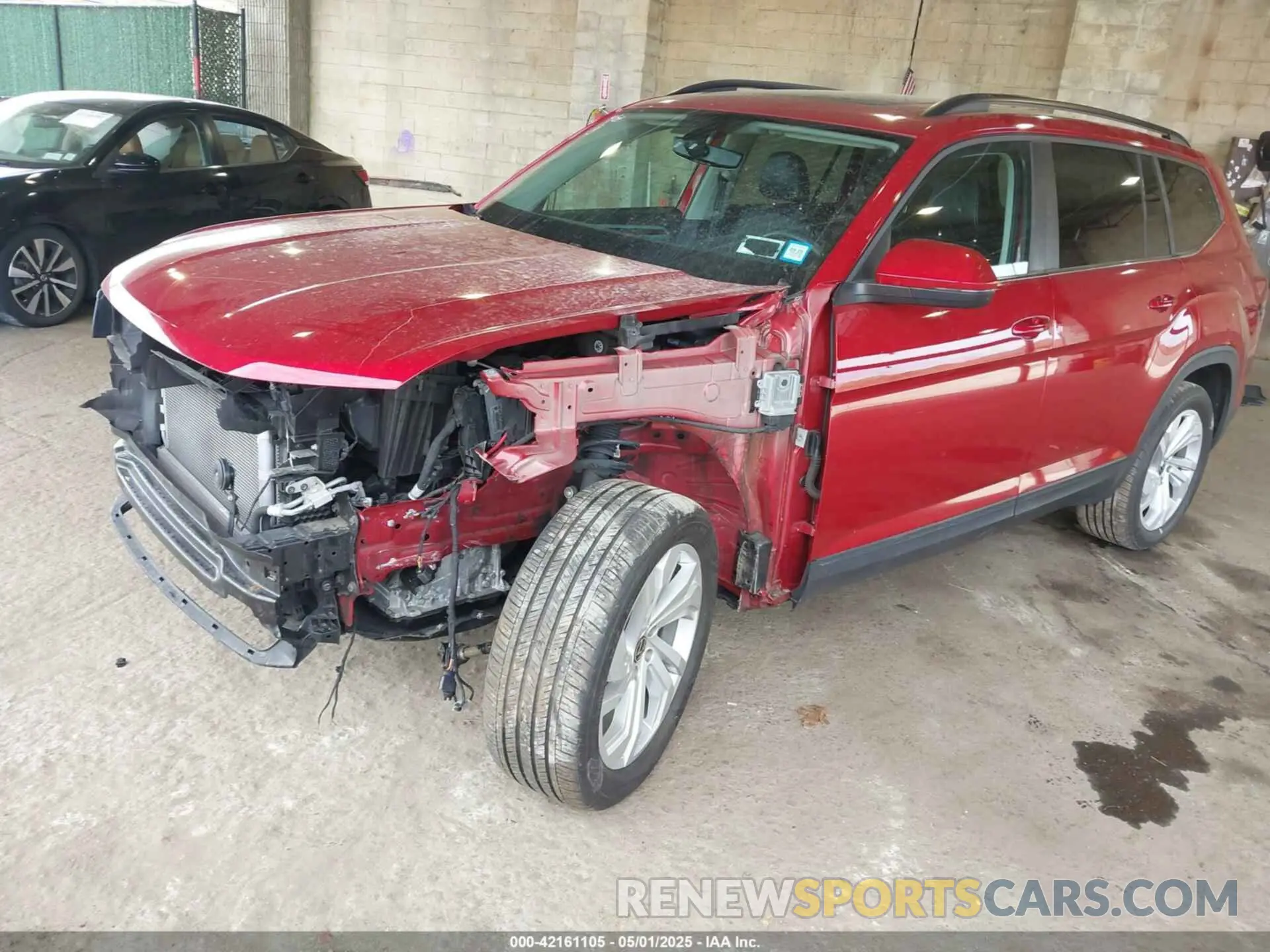2 fotografías del automóvil dañado 1V2KR2CA3MC559155 VOLKSWAGEN ATLAS 2021