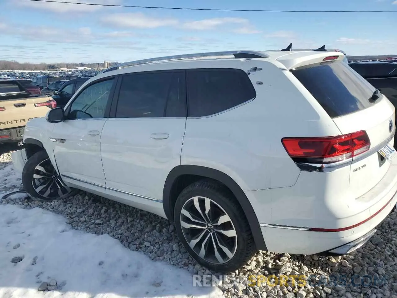2 fotografías del automóvil dañado 1V2SR2CA5MC578371 VOLKSWAGEN ATLAS 2021