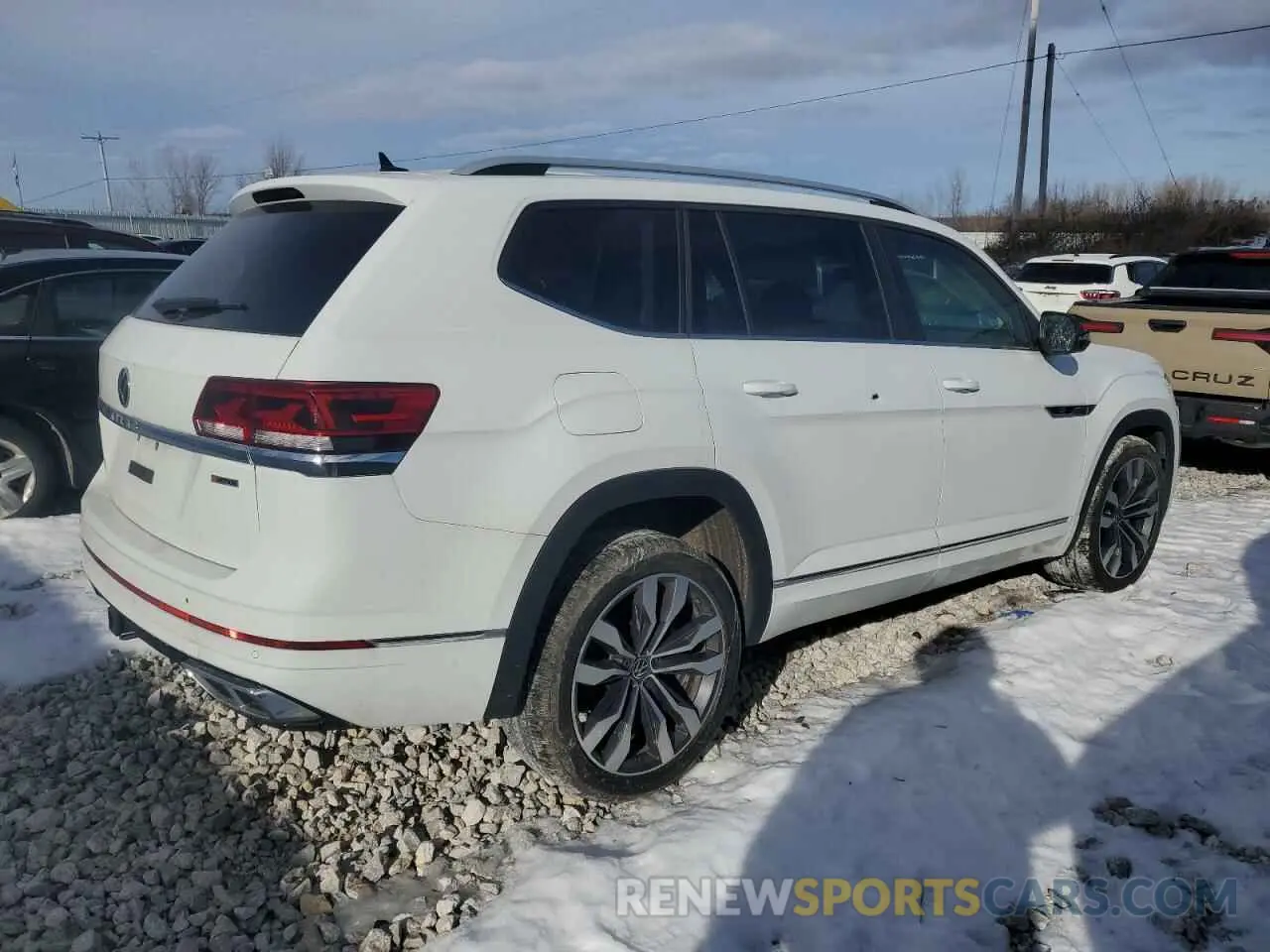 3 fotografías del automóvil dañado 1V2SR2CA5MC578371 VOLKSWAGEN ATLAS 2021