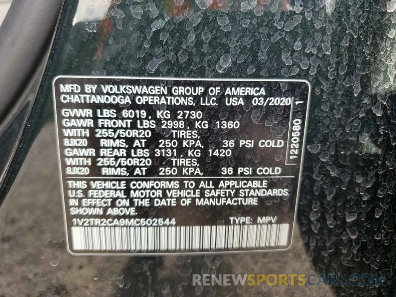 13 fotografías del automóvil dañado 1V2TR2CA9MC502544 VOLKSWAGEN ATLAS 2021