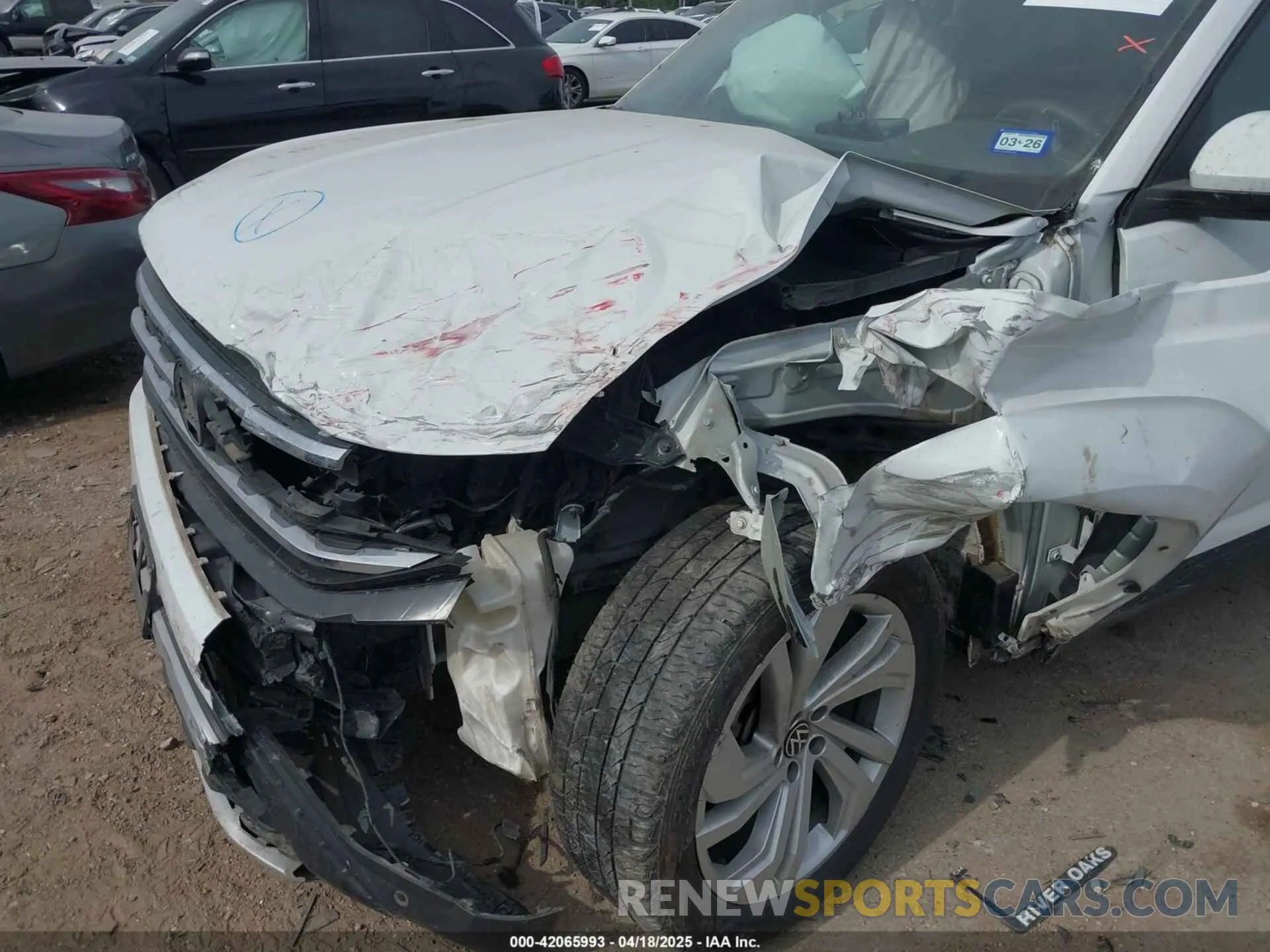 6 fotografías del automóvil dañado 1V2WR2CA3MC570349 VOLKSWAGEN ATLAS 2021