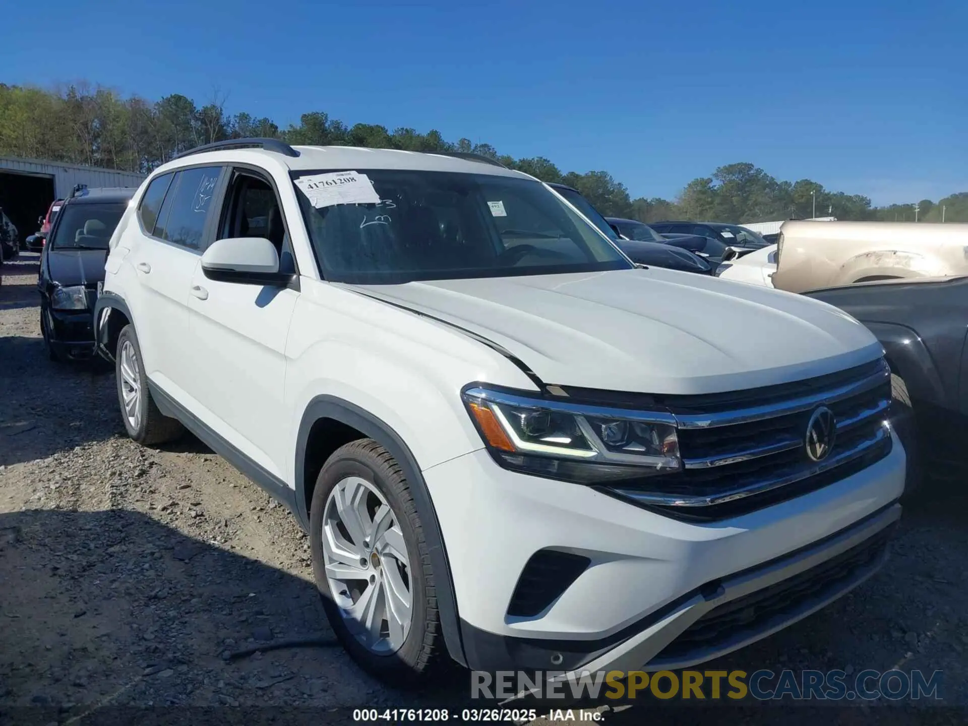 1 fotografías del automóvil dañado 1V2WR2CA3MC585840 VOLKSWAGEN ATLAS 2021