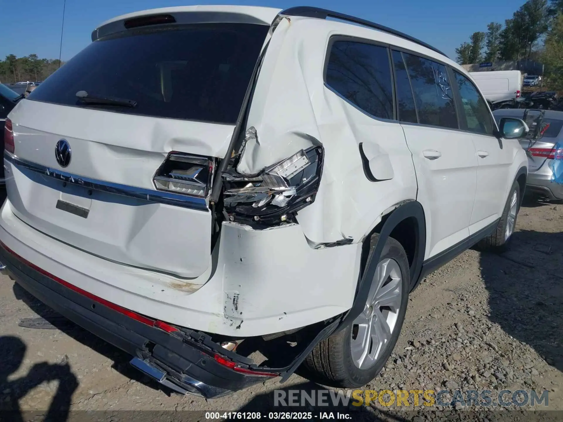 6 fotografías del automóvil dañado 1V2WR2CA3MC585840 VOLKSWAGEN ATLAS 2021
