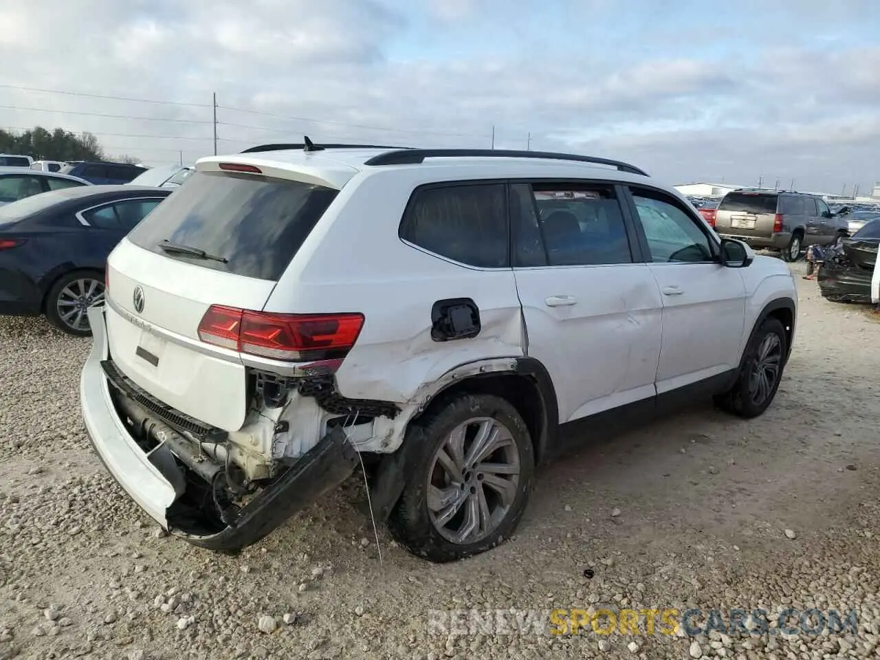 3 fotografías del automóvil dañado 1V2WR2CA8MC568760 VOLKSWAGEN ATLAS 2021