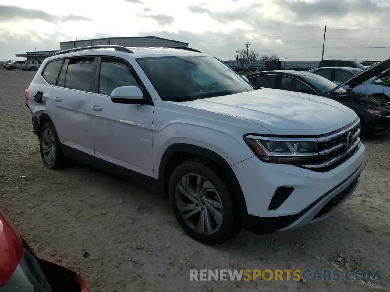 4 fotografías del automóvil dañado 1V2WR2CA8MC568760 VOLKSWAGEN ATLAS 2021