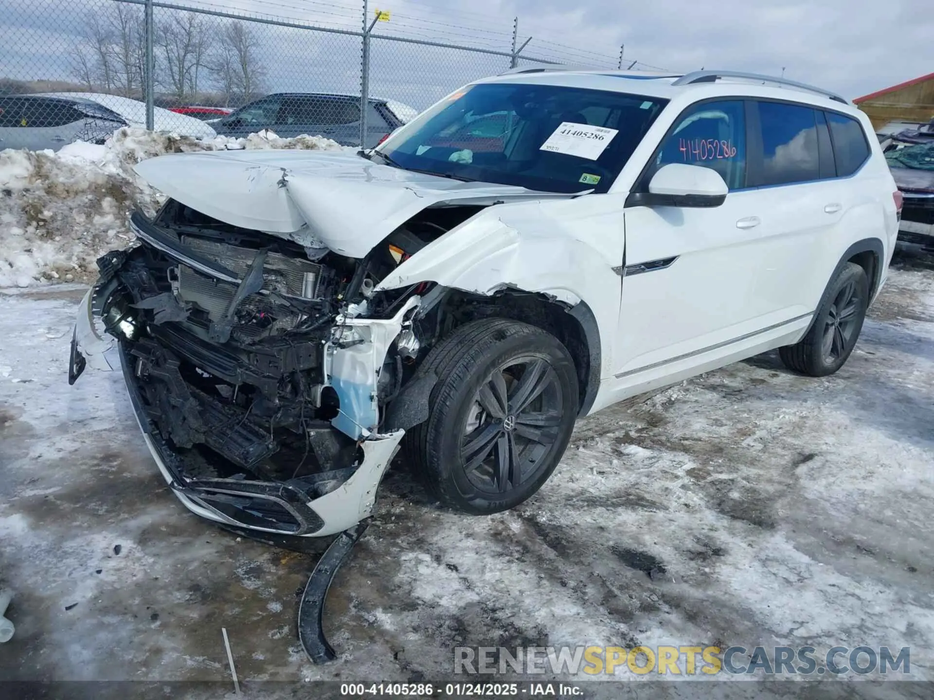 2 fotografías del automóvil dañado 1V2AR2CA1NC528998 VOLKSWAGEN ATLAS 2022