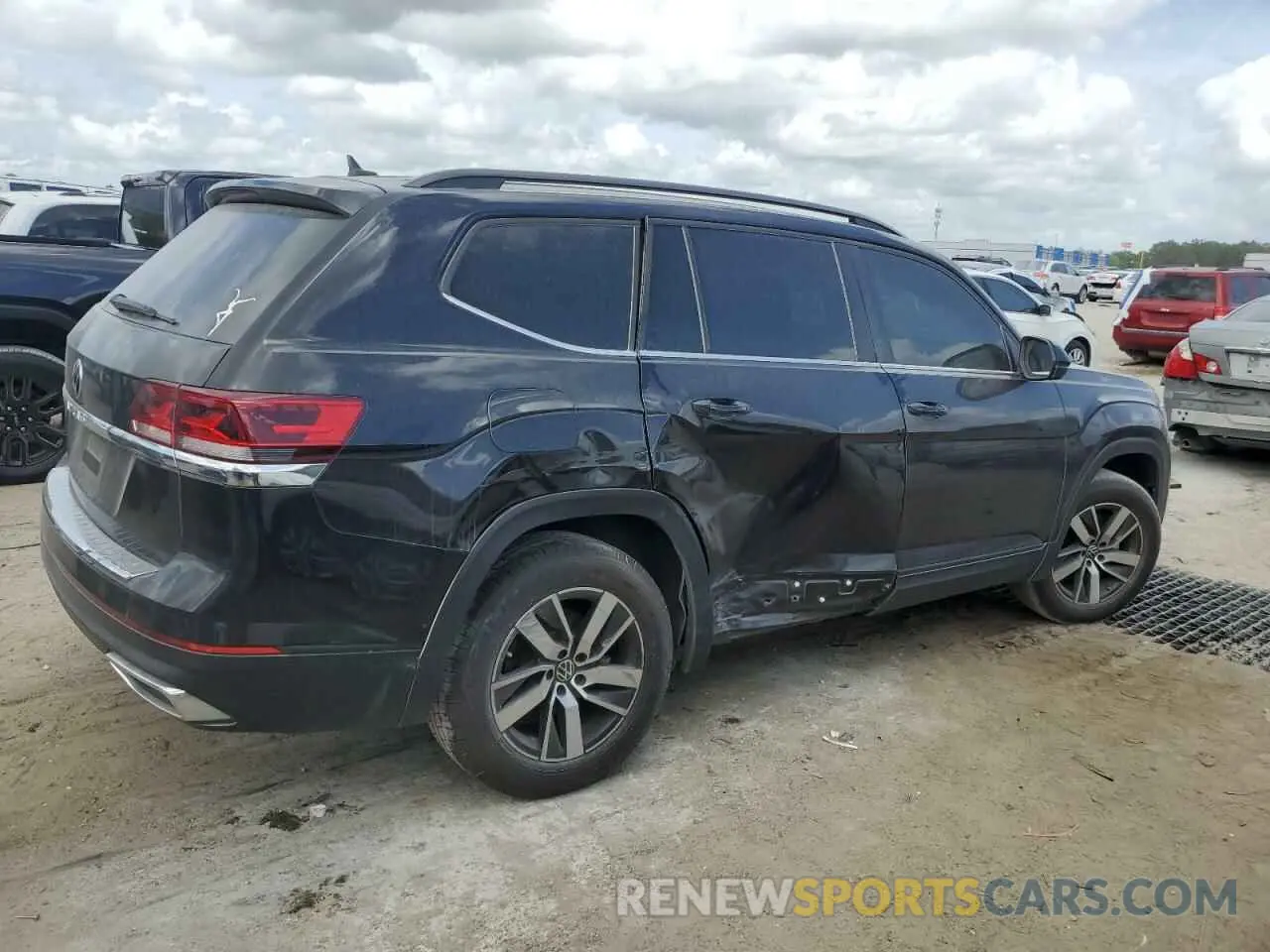 3 fotografías del automóvil dañado 1V2DP2CA2NC554450 VOLKSWAGEN ATLAS 2022