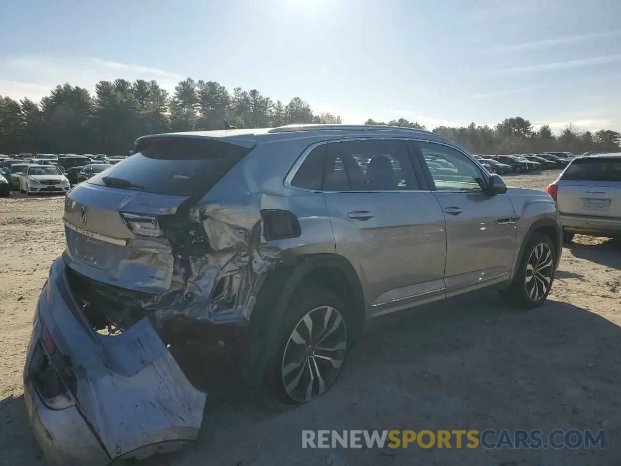3 fotografías del automóvil dañado 1V2FE2CA1NC202037 VOLKSWAGEN ATLAS 2022