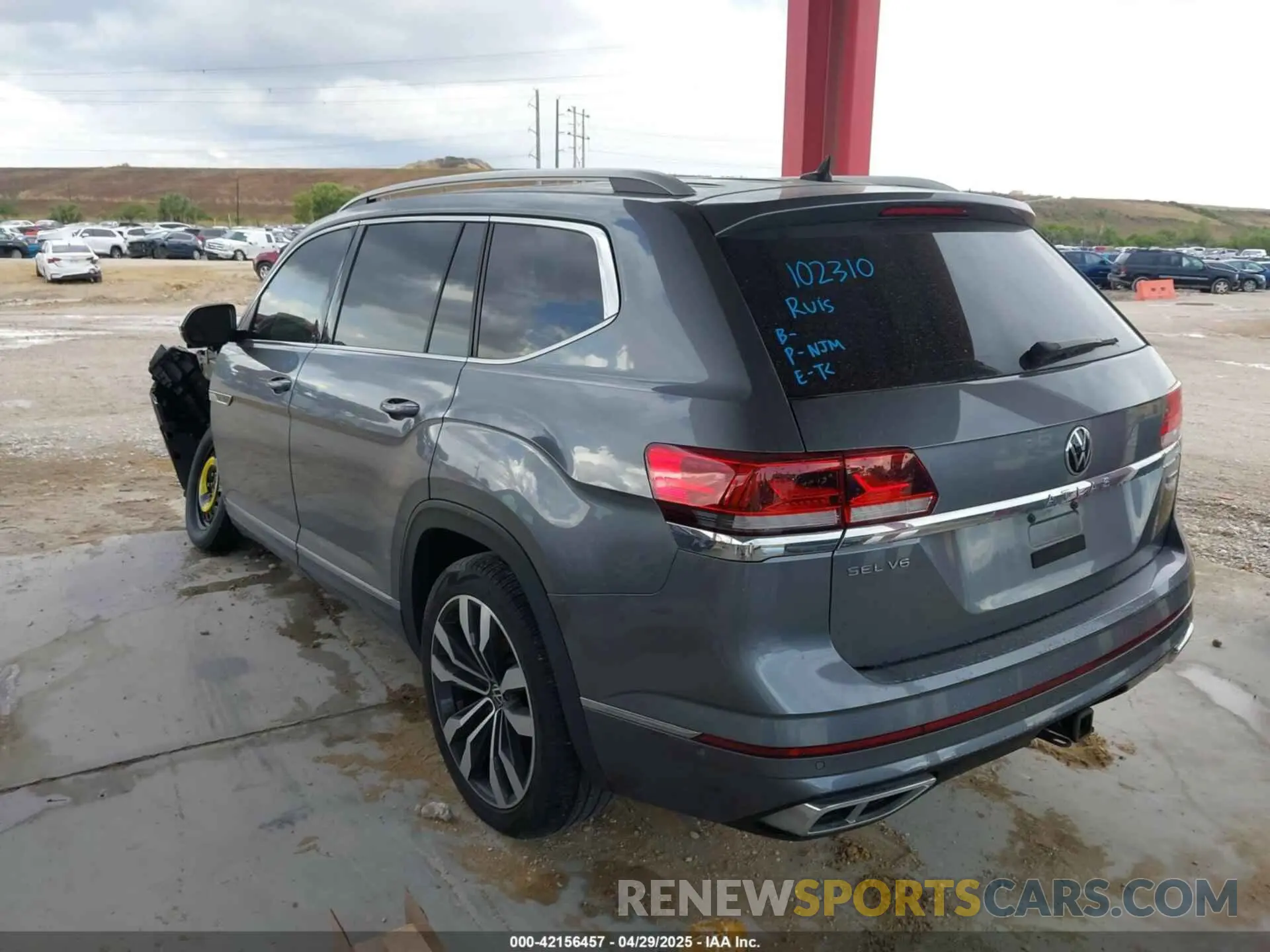 3 fotografías del automóvil dañado 1V2FR2CA0NC520056 VOLKSWAGEN ATLAS 2022