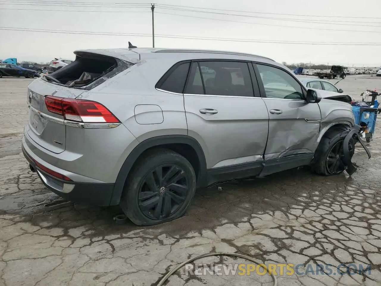 3 fotografías del automóvil dañado 1V2HE2CA5NC223854 VOLKSWAGEN ATLAS 2022
