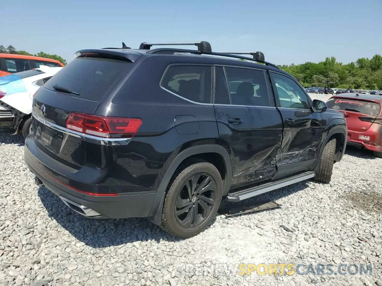 3 fotografías del automóvil dañado 1V2JR2CA0NC546229 VOLKSWAGEN ATLAS 2022