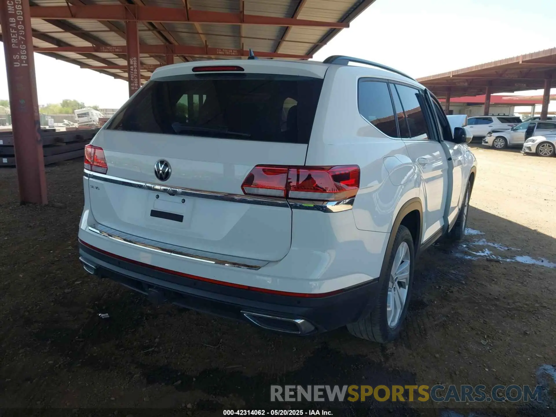 4 fotografías del automóvil dañado 1V2JR2CA0NC550958 VOLKSWAGEN ATLAS 2022