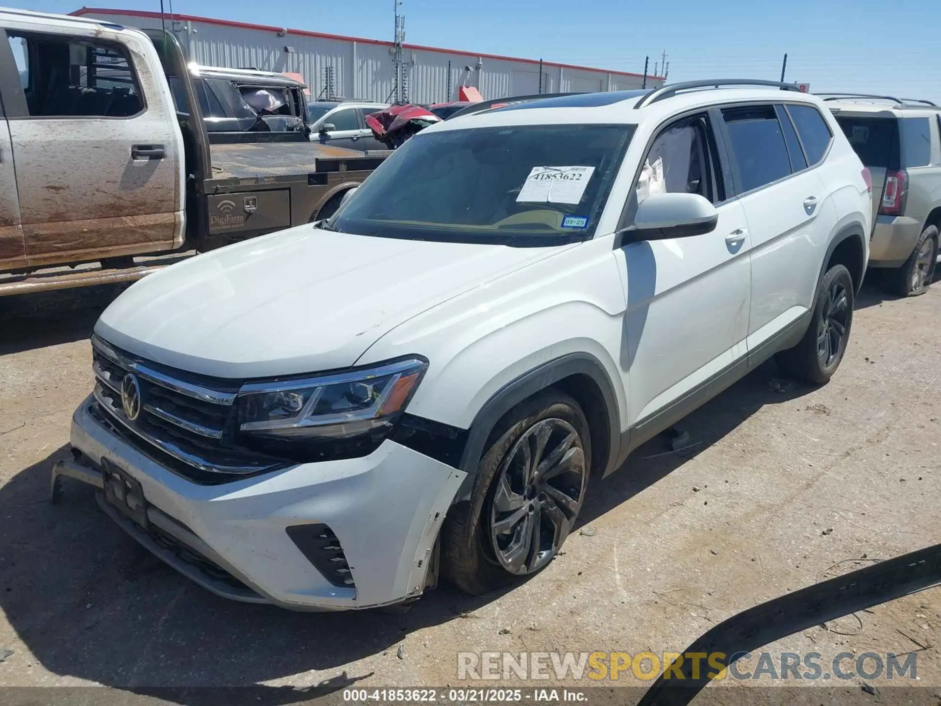 2 fotografías del automóvil dañado 1V2JR2CA9NC542633 VOLKSWAGEN ATLAS 2022